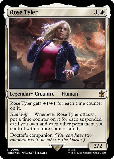 2023 Magic: The Gathering: Universes Beyond: Doctor Who (WHO) - Rose Tyler (#5, Rare) (Foil, Near Mint)
