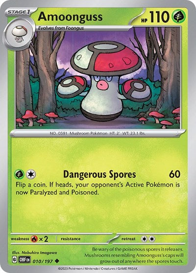 2023 Pokemon: SV03: Obsidian Flames (OBF) - Amoonguss (#010/197, Uncommon) (, Near Mint)