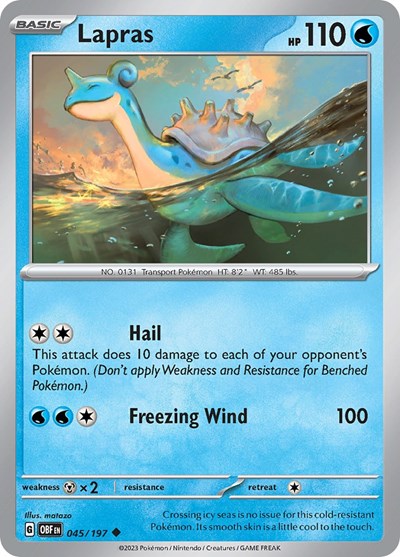 2023 Pokemon: SV03: Obsidian Flames (OBF) - Lapras (#045/197, Uncommon) (, Near Mint)