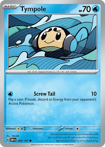 2023 Pokemon: SV03: Obsidian Flames (OBF) - Tympole (#050/197, Common) (, Near Mint)