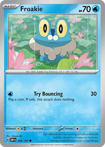 2023 Pokemon: SV03: Obsidian Flames (OBF) - Froakie (#056/197, Common) (, Near Mint)