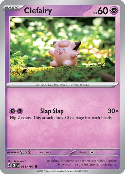 2023 Pokemon: SV03: Obsidian Flames (OBF) - Clefairy (#081/197, Common) (, Near Mint)