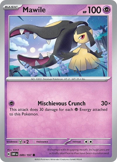 2023 Pokemon: SV03: Obsidian Flames (OBF) - Mawile 089 197 (#089/197, Common) (, Near Mint)