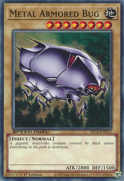 2023 YuGiOh: Speed Duel: Streets of Battle City (SBC1) - Metal Armored Bug (#SBC1-END12, Common) (1st Edition, Near Mint)