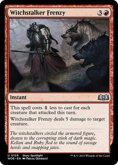 2023 Magic: The Gathering: Wilds of Eldraine (WOE) - Witchstalker Frenzy (#159, Uncommon)