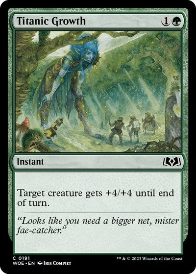 2023 Magic: The Gathering: Wilds of Eldraine (WOE) - Titanic Growth (#191, Common) (, Near Mint)
