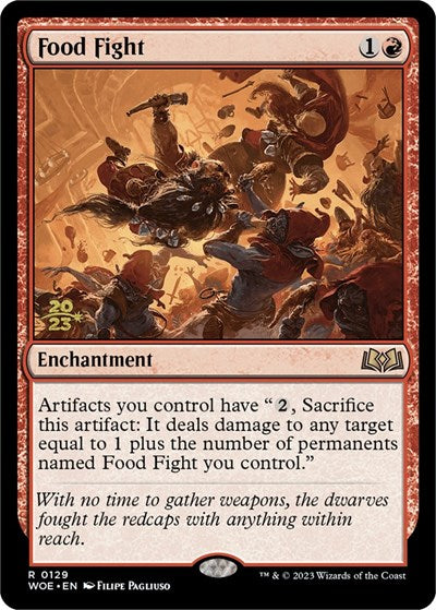 2026 Magic: The Gathering: Prerelease Cards (PRE) - Food Fight (#129s, Rare) (Foil, Near Mint)