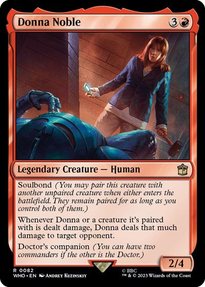2023 Magic: The Gathering: Universes Beyond: Doctor Who (WHO) - Donna Noble (#82, Rare) (, Near Mint)