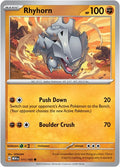 2023 Pokemon: SV: Scarlet & Violet 151 (MEW) - Rhyhorn (#111/165, Common) (, Near Mint)