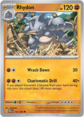 2023 Pokemon: SV: Scarlet & Violet 151 (MEW) - Rhydon (#112/165, Uncommon) (, Near Mint)