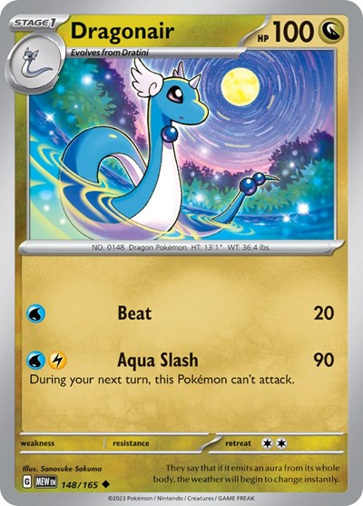2023 Pokemon: SV: Scarlet & Violet 151 (MEW) - Dragonair 148 165 (#148/165, Uncommon) (, Near Mint)