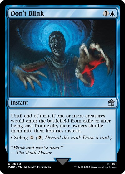 2023 Magic: The Gathering: Universes Beyond: Doctor Who (WHO) - Dont Blink (#40, Uncommon) (, Near Mint)