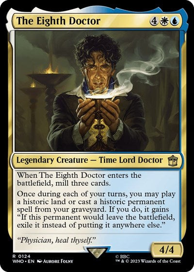 2023 Magic: The Gathering: Universes Beyond: Doctor Who (WHO) - The Eighth Doctor (#124, Rare) (, Near Mint)