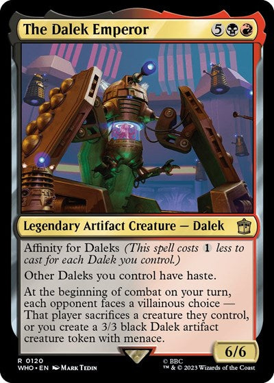 2023 Magic: The Gathering: Universes Beyond: Doctor Who (WHO) - The Dalek Emperor (#120, Rare) (, Near Mint)