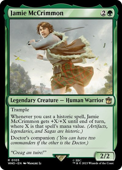 2023 Magic: The Gathering: Universes Beyond: Doctor Who (WHO) - Jamie McCrimmon (#105, Rare) (, Near Mint)