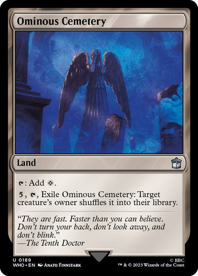 2023 Magic: The Gathering: Universes Beyond: Doctor Who (WHO) - Ominous Cemetery (#189, Uncommon) (, Near Mint)