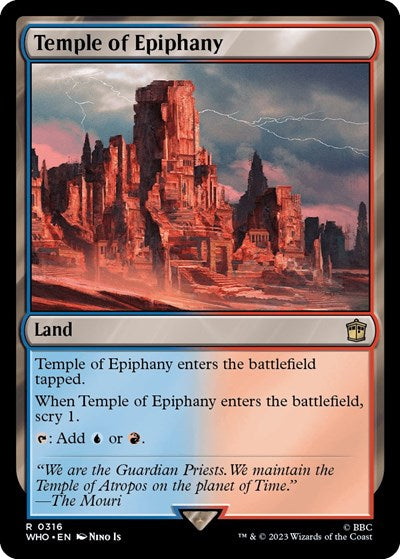 2023 Magic: The Gathering: Universes Beyond: Doctor Who (WHO) - Temple of Epiphany (#316, Rare) (, Near Mint)