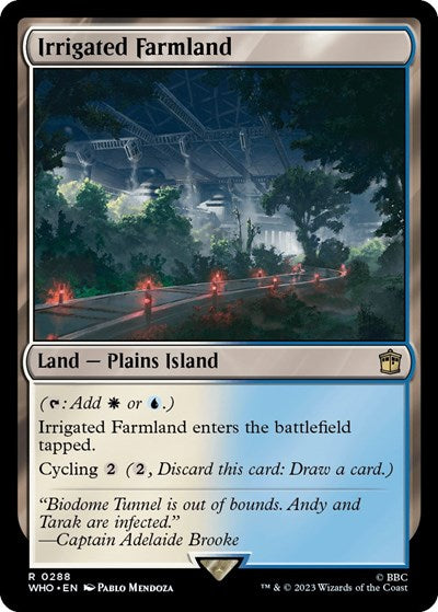 2023 Magic: The Gathering: Universes Beyond: Doctor Who (WHO) - Irrigated Farmland (#288, Rare) (, Near Mint)