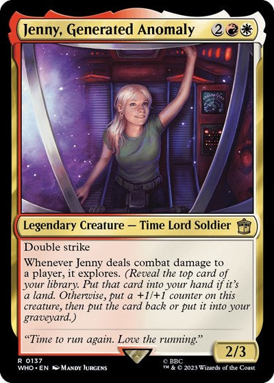 2023 Magic: The Gathering: Universes Beyond: Doctor Who (WHO) - Jenny Generated Anomaly (#137, Rare) (, Near Mint)