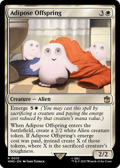 2023 Magic: The Gathering: Universes Beyond: Doctor Who (WHO) - Adipose Offspring (#10, Rare) (, Near Mint)