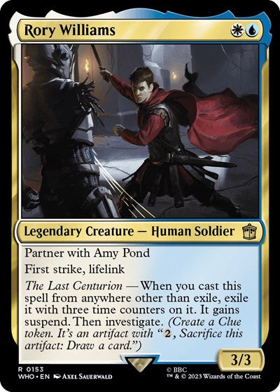 2023 Magic: The Gathering: Universes Beyond: Doctor Who (WHO) - Rory Williams (#153, Rare) (, Near Mint)