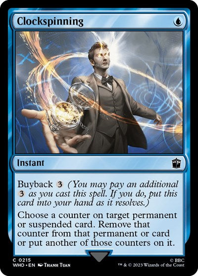 2023 Magic: The Gathering: Universes Beyond: Doctor Who (WHO) - Clockspinning (#215, Common) (, Near Mint)