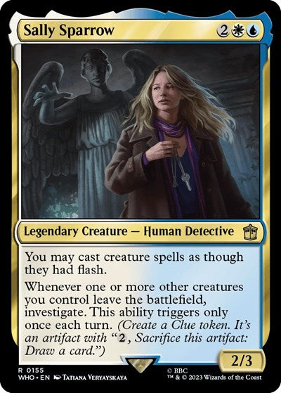 2023 Magic: The Gathering: Universes Beyond: Doctor Who (WHO) - Sally Sparrow (#155, Rare) (, Near Mint)