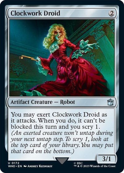 2023 Magic: The Gathering: Universes Beyond: Doctor Who (WHO) - Clockwork Droid (#172, Uncommon) (, Near Mint)