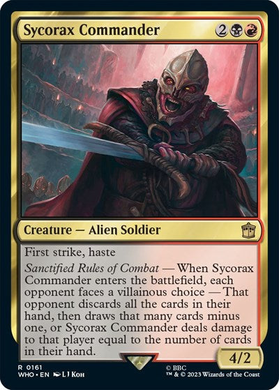 2023 Magic: The Gathering: Universes Beyond: Doctor Who (WHO) - Sycorax Commander (#161, Rare) (, Near Mint)