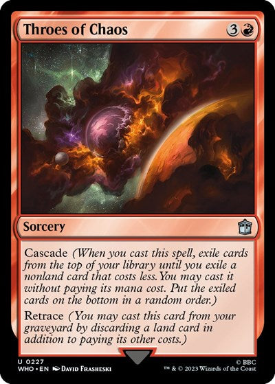 2023 Magic: The Gathering: Universes Beyond: Doctor Who (WHO) - Throes of Chaos (#227, Uncommon) (, Near Mint)