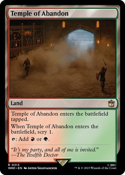 2023 Magic: The Gathering: Universes Beyond: Doctor Who (WHO) - Temple of Abandon (#313, Rare) (, Near Mint)