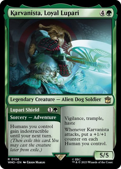 2023 Magic: The Gathering: Universes Beyond: Doctor Who (WHO) - Karvanista Loyal Lupari (#106, Rare) (, Near Mint)