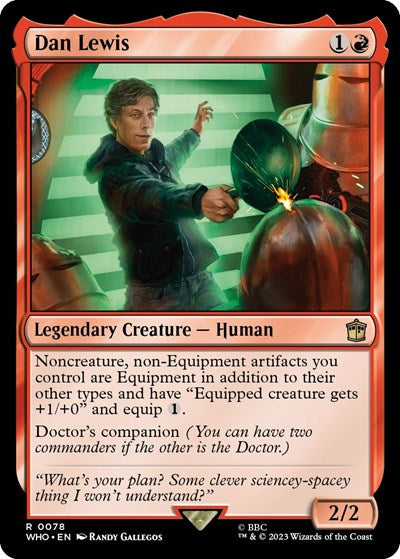2023 Magic: The Gathering: Universes Beyond: Doctor Who (WHO) - Dan Lewis (#78, Rare) (, Near Mint)