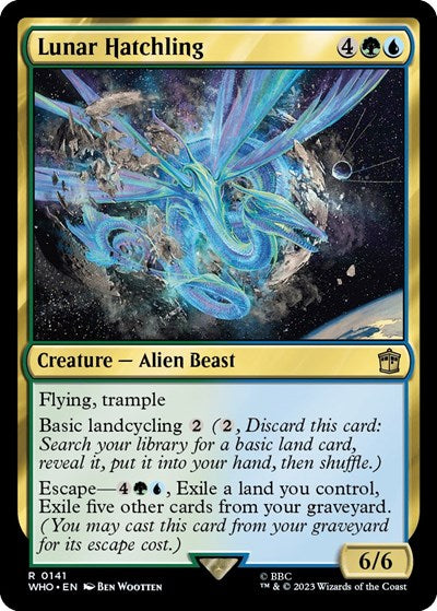 2023 Magic: The Gathering: Universes Beyond: Doctor Who (WHO) - Lunar Hatchling (#141, Rare) (, Near Mint)