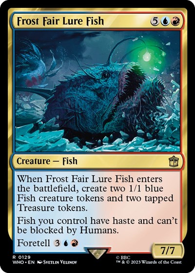 2023 Magic: The Gathering: Universes Beyond: Doctor Who (WHO) - Frost Fair Lure Fish (#129, Rare) (, Near Mint)