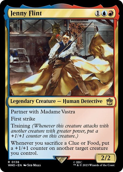 2023 Magic: The Gathering: Universes Beyond: Doctor Who (WHO) - Jenny Flint (#136, Rare) (, Near Mint)