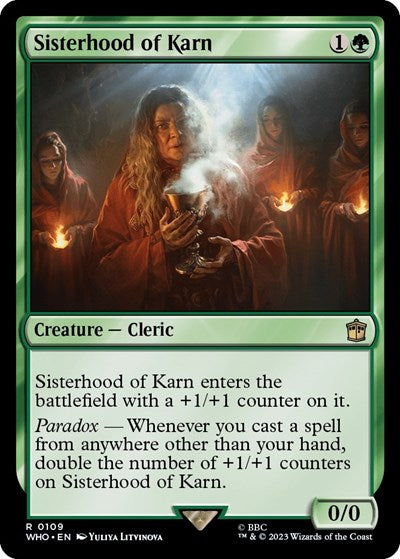 2023 Magic: The Gathering: Universes Beyond: Doctor Who (WHO) - Sisterhood of Karn (#109, Rare) (, Near Mint)