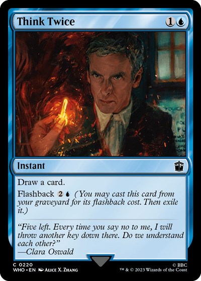 2023 Magic: The Gathering: Universes Beyond: Doctor Who (WHO) - Think Twice (#220, Common) (, Near Mint)