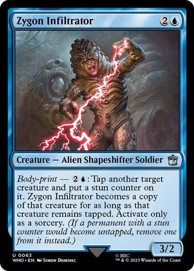 2023 Magic: The Gathering: Universes Beyond: Doctor Who (WHO) - Zygon Infiltrator (#63, Uncommon) (, Near Mint)