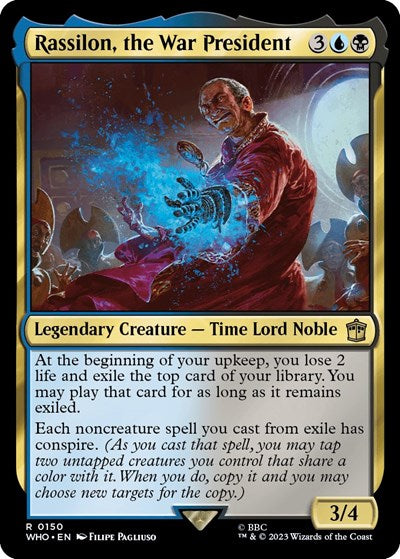 2023 Magic: The Gathering: Universes Beyond: Doctor Who (WHO) - Rassilon the War President (#150, Rare) (, Near Mint)