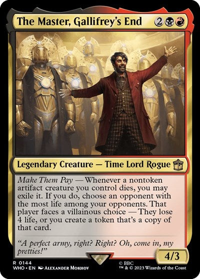 2023 Magic: The Gathering: Universes Beyond: Doctor Who (WHO) - The Master Gallifreys End (#144, Rare) (, Near Mint)