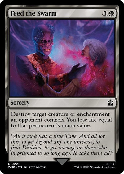 2023 Magic: The Gathering: Universes Beyond: Doctor Who (WHO) - Feed the Swarm (#221, Common) (, Near Mint)