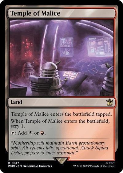 2023 Magic: The Gathering: Universes Beyond: Doctor Who (WHO) - Temple of Malice (#317, Rare) (, Near Mint)