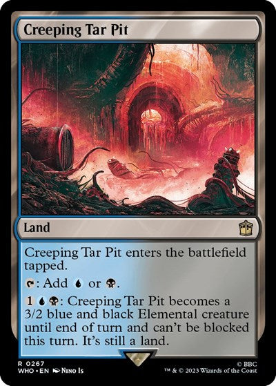 2023 Magic: The Gathering: Universes Beyond: Doctor Who (WHO) - Creeping Tar Pit (#267, Rare) (, Near Mint)