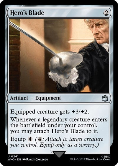 2023 Magic: The Gathering: Universes Beyond: Doctor Who (WHO) - Heros Blade (#241, Uncommon) (, Near Mint)