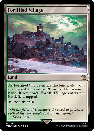 2023 Magic: The Gathering: Universes Beyond: Doctor Who (WHO) - Fortified Village (#280, Rare) (, Near Mint)