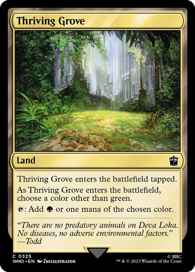 2023 Magic: The Gathering: Universes Beyond: Doctor Who (WHO) - Thriving Grove (#325, Common) (, Near Mint)