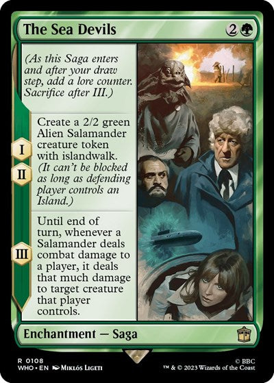 2023 Magic: The Gathering: Universes Beyond: Doctor Who (WHO) - The Sea Devils (#108, Rare) (, Near Mint)