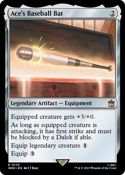 2023 Magic: The Gathering: Universes Beyond: Doctor Who (WHO) - Aces Baseball Bat (#170, Rare) (, Near Mint)