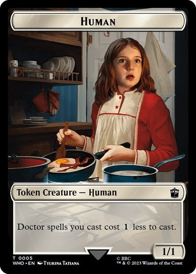 2023 Magic: The Gathering: Universes Beyond: Doctor Who (WHO) - Human 0005 Alien Insect Double Sided Token (#5 // 19, T) (Foil, Near Mint)